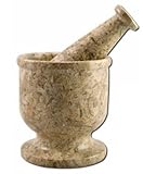 Gorgeous Fossil Marble Mortar & Pestle Set *Notice the original oceanic fossils in the stone*