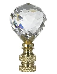 Lighting: Multi-Faceted Swarovski Crystal Ball Lamp Shade Finial - Universal Lighting and Decor