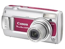 Canon PowerShot A470 Digital Camera - Red (7.1MP, 3.4 xOptical Zoom) 2.5" LCD