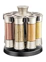 KitchenArt 80070 Elite Carousel, 8 Auto Measure Jars Without Spices, Champagne Satin