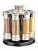KitchenArt 80070 Elite Carousel, 8 Auto Measure Jars Without Spices, Champagne Satin