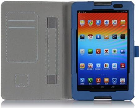 Xinjie® Lenovo Ideatab A8-50 8-inch Tablet A5500 Case with Elastic Hand Strap, Multi-angle, Card Holder Leather Stand Cover Case for Lenovo Ideatab A8-50 8-inch Tablet (blue)