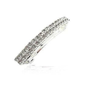 Clear Crystal Stone Glass Beads Hair Accessory Barette Clip Fashion