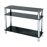 LEVV FUCONBCH CONSOLE Black GLASS TABLE