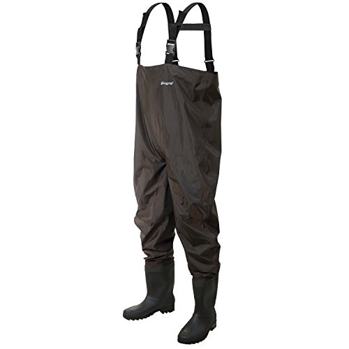 Frogg Toggs Rana II PVC Chest Wader with Cleated Sole, Brown, Size 11