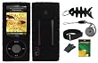 Black Silicone Skin Case Cover + LCD Screen Protector + Belt Clip + Adjustable Armband + Lanyard + Fishbone Keychain for Apple iPod Nano 5th Generation 5G, 8GB,16GB Series Bundle Kit Set