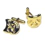 GOLD-Colored Men's Cuff Links. Mask Actor (Bal Masque) Cufflinks