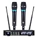 Kithouse S9 UHF Rechargeable Wireless Microphone System Karaoke Microphone Wireless Mic Cordless Dual with Bluetooth Receiver Box + Volume Control ECHO for Karaoke Singing Speech Meeting Church, 200FT