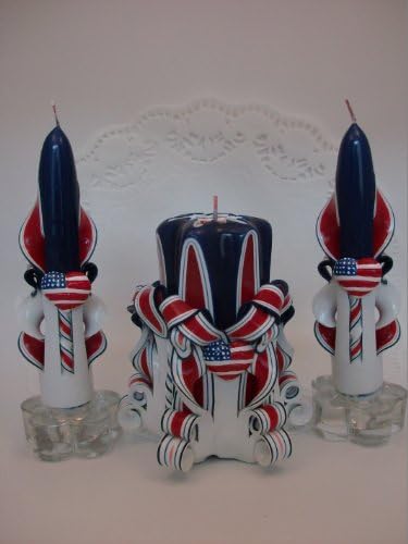 Patriotic Centerpiece Candle Set