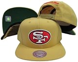 San Francisco 49ers Solid Old Gold Plastic Snapback Adjustable Plastic Snap Hat / Cap