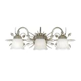 Gold Coast Lighting 4743-BH Paris Flea Market Collection 3-Light Bath Sconce, Blush Finish with Scavo Glass/Swarovski Spectra Beads