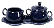 Fiesta Covered Creamer and Sugar Set with Tray, Cobalt