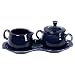 Fiesta Covered Creamer and Sugar Set with Tray, Cobalt