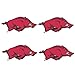 Fanatics NCAA Arkansas Razorbacks Temporary Tattoos (4PK, Red, Waterproof, Animal Print)