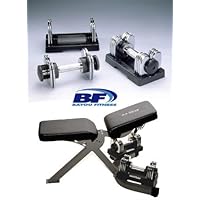 2x50lb Dumbbell Bench Package with Quality Chrome Plates and a Great Compact Quality Upholstered Adjustable Bench.