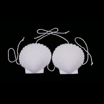 Adult Hawaiian White Shell Bra
