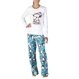 Snoopy Knit Long-Sleeve Top with Fleece Pants