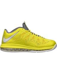 Shoes: Nike Mens Air Max Lebron X Low Basketball Shoes Sonic Yellow/Sl/Cl Gry/Tr Yllw 7.5 Men US - NIKE