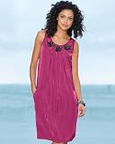 Embellished satin A-line dress