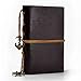 ZLYC Vintage Refillable Loose-Leaf Handmade PU Leather Journal Writing Notebook Unlined Diary String Retro Anchor Perfect Gift for Him Her, Dark Coffee