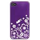 iPhone4用和彩美(WASABI)鋼装飾カバー散桜に兎IP4MC02