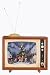 Retro TV Set with Rotating Musical Christmas Scene inside NEW