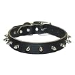 1/2 in. Regular Spiked Latigo Leather Dog Collar model 12LK (Black, 12 in.) 1/2 in. Regular Spiked Latigo Leather Dog Collar model 12LK (Black, 12 in.)