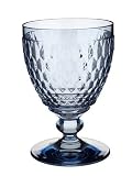 Villeroy & Boch Boston Blue Crystal Goblets, Set of 4