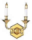 Brass 12 High Two Light Wall Sconce