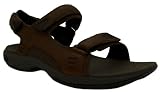 Merrell Mens Hemlock Mink Brown Velcro Leather Casual Sandals