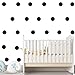 80pieces/ set 4.8cm polka dot wall sticker -easy peal & stick- Environmental Removable Kids Nursery Room Decor Decal Sticker (black)