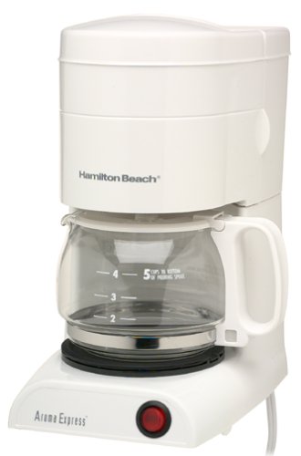 Hamilton Beach 48131 Aroma Express 5-Cup Coffeemaker, White Hamilton Beach 48131 Aroma Express 5-Cup Coffeemaker, White