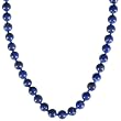 14k Yellow Gold 8mm Lapis Lazuli Bead Necklace, 17''