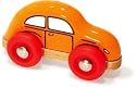 Orange Volkswagen Beetle VW Wooden Toy Car by VILAC