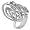 Forzieri Swirling 18K White Gold and Diamond Ring USA 4 | UK H | IT 7