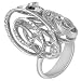 Forzieri Swirling 18K White Gold and Diamond Ring