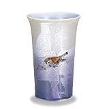 九谷焼 ビアカップ 「銀彩すずめ」　陶器和食器