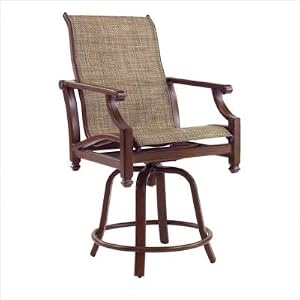Regent High Back Sienna Matte Sling Swivel Counter Stool