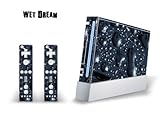 Skin Decal Cover for Nintendo Wii Console + two Wiimote Controllers - Wet D ....