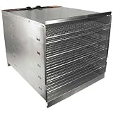 Prago10TrayWestonStainlessSteelFoodDehydrator1000WattHeatingElement10HourTimer