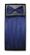 SILK Cumberbund & BowTie NAVY BLUE Men's Cummerbund & Bow Tie Set