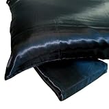 Luxurious Satin Full Sheet Sets, Black