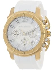 Vince Camuto Womens VC/5102WTWT Gold-Tone Chronograph White Resin Strap Watch