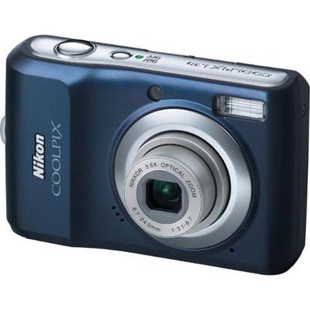Nikon Coolpix L20 10MP Digital Camera with 3.6 Optical Zoom and 3 inch LCD (Navy Blue)