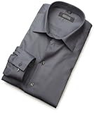 Kenneth Cole Reaction Men's Spread Collar Tonal Solid Woven Shirt,Slate,18 34/35