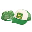 John Deere Mesh Back Adjustable Baseball Hat - Green / White
