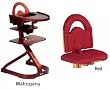 Svan High Chair from Scandinavian Child with Infant Kit and Cushion, Red Cushion with Mahogany Wood