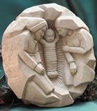 Cast Stone WASHINGTON NATIONAL CATHEDRAL NATIVITY Jesus PLAQUE Concrete Sculpture