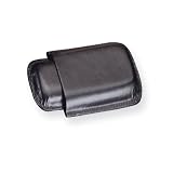 Black Leather Three Cigar Caseâ® Perfect Gift