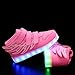 CIOR Kids Boy and Girl's 11 Color Wings Led Sneakers Light Up Flashing Shoes,102,06,32, 1 M US Little Kid, 02Pink
